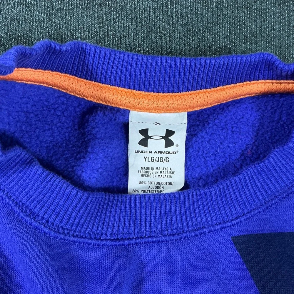 Under Armour Kids Purple Fleece Sweatshirt and Joggers Tracksuit Set Size Large